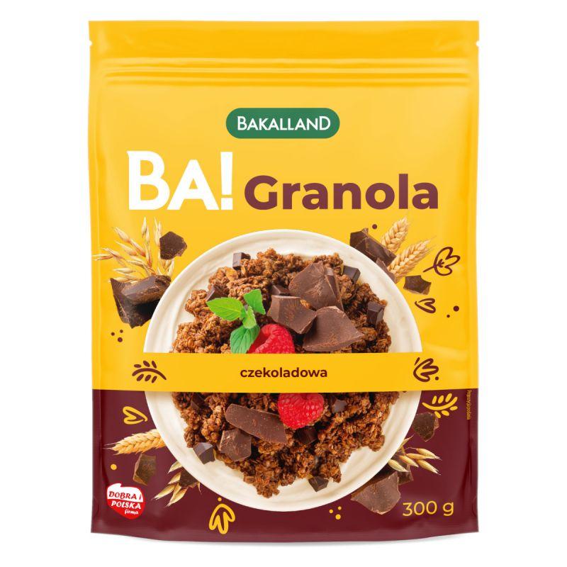 Гранола з шоколадом Bakalland Granola, 300 г, Польща, суміш мюсел і злаків