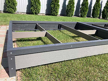 Голландські високі грядки з ДПК - висотою 160 мм (в одну дошку) з обрамленням П - профілем