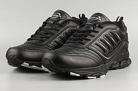 Кросівки зимові чоловічі чорні Bona 628C-8 Бона утеплені з хутром велетні батали Розміри 47