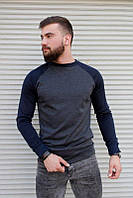 Стильный прогулочный мужской свитер без капюшона, Качественный двухцветный свитшот демисезонный