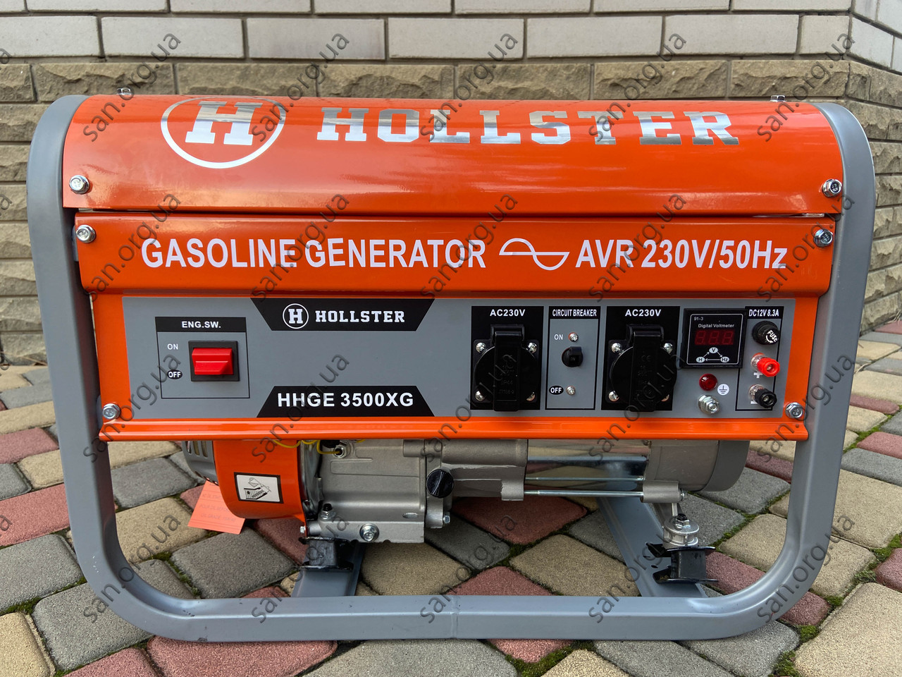 Бензо-газовий однофазний генератор 3.0 кВт/3.5 кВт HOLLSTER HHGE 3500XG Ручний пуск