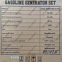 Бензо-газовий однофазний генератор 3.0 кВт/3.5 кВт HOLLSTER HHGE 3500XG Ручний пуск, фото 7