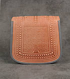 Авторська шкіряна сумка "Дубок" ручної роботи, велика сумка з натуральної шкіри, фото 3