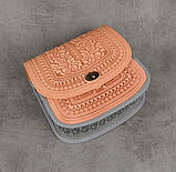 Авторська шкіряна сумка "Дубок" ручної роботи, велика сумка з натуральної шкіри, фото 5