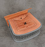 Авторська шкіряна сумка "Дубок" ручної роботи, велика сумка з натуральної шкіри, фото 8