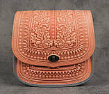 Авторська шкіряна сумка "Дубок" ручної роботи, велика сумка з натуральної шкіри, фото 4