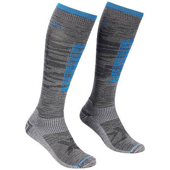 Шкарпетки ч Ortovox SKI COMPRESSION LONG SOCKS M grey blend - 42-44 - сірий