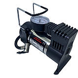 Автомобільний компресор універсальний 12V з манометром насос для підкачування шин від прикурювача портативний, фото 6