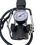 Автомобільний компресор універсальний 12V з манометром насос для підкачування шин від прикурювача портативний, фото 7