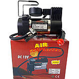Автомобільний компресор універсальний 12V з манометром насос для підкачування шин від прикурювача портативний, фото 8