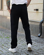 Теплі чоловічі прямі спортивні штани темно-синій, фото 2