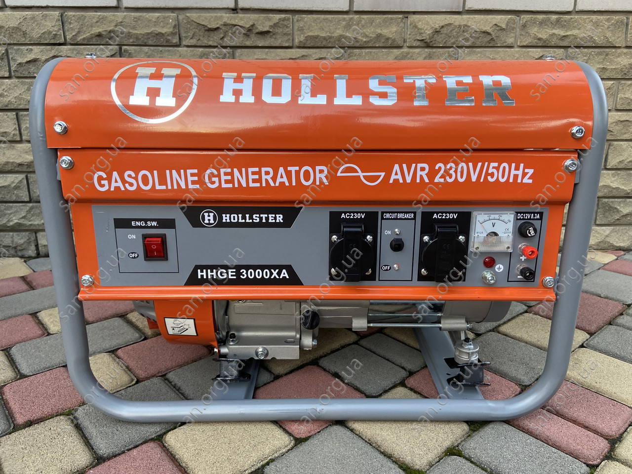 Бензиновий генератор однофазний 2.8 кВт/3.0 кВт HOLLSTER HHGE 3000XA з ручним пуском