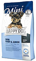 Happy Dog Mini Baby & Junior корм для щенков с 4-й недели до 12 месяцев, 4 кг
