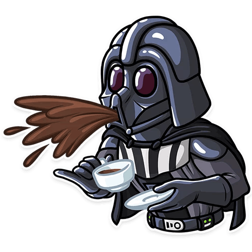 Наклейка на авто Дарт Вейдер 15*15 см. Вінілова наклейка на капот або скло машини.