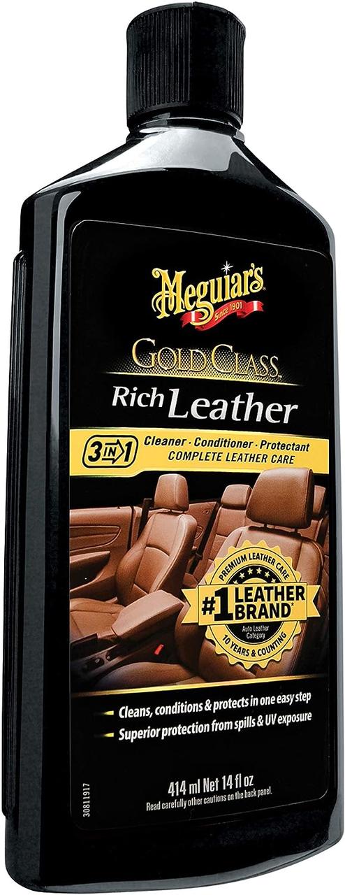 Лосьон 3 в 1 для кожи Meguiar's Gold Class Rich Leather Lotion 3 in 1 (414 мл) - фото 2 - id-p1944862825