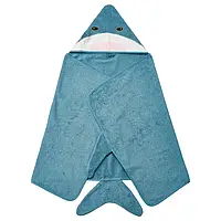 Полотенце Ikea Blävingad с капюшоном детское полотенце акула полотенце для ванной детское полотенце с уголком