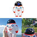 Генератор мильних бульбашок 1103A Робот Астронавт зі сітлом та музикою Червоний, фото 6