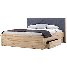 Ліжко двоспальне 180x200 Реймонд оббивка Світло-сірий Миро-Марк (з шухлядами та каркасом/без матраца)