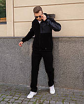 Тепла кофта на блискавці темно-синя, фото 2