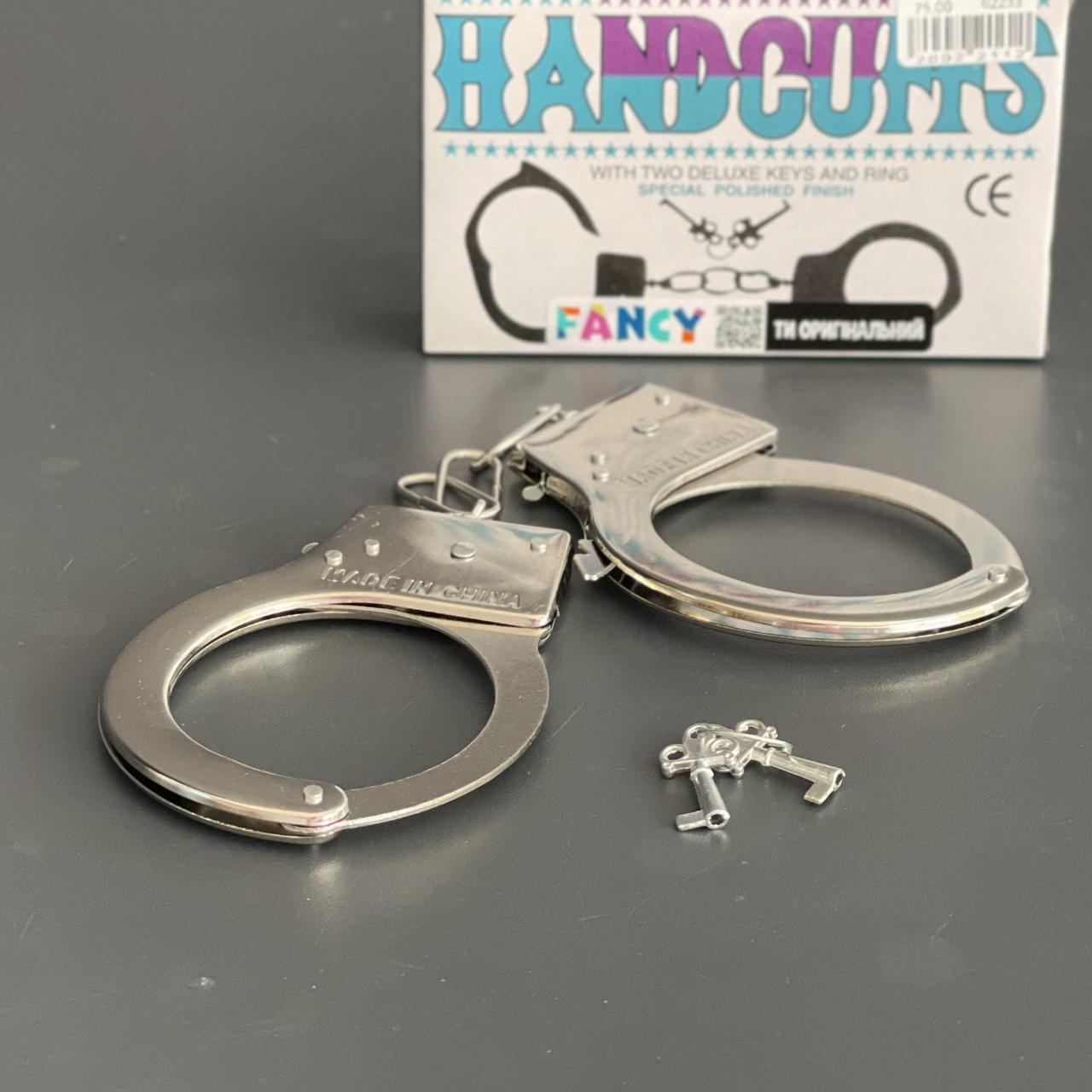 Іграшка дитяча "Наручники" металеві, срібло, фото 1