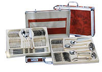 Набір столового приладдя Bachmayer BM-7285 72 предмети в подарунковій валізі на 12 персон ложки, виделки, ножі