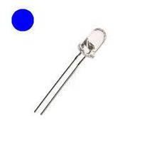 Світлодіод 5мм синій прозорий 4000-6000мКд 5AB4MC