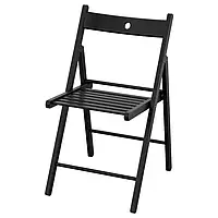 Стілець Ikea Frösvi маленький складаний стільчик дерев'яний розкладний стілець складаний стілець для дому чорний 44х51х77