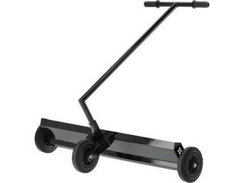 Вирівнювач ґрунту ручний на колесах; робоча зона - 105 см висота - 15 см, держак - 100 см, фото 1