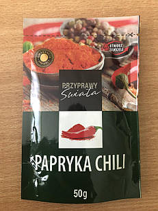 Паприка гостра чилі Papryka Chili, 50 г, Польща в пакеті із застібкою