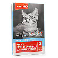 Краплі інсектоакарицидні"Sempero" для котів 0,5 мл
