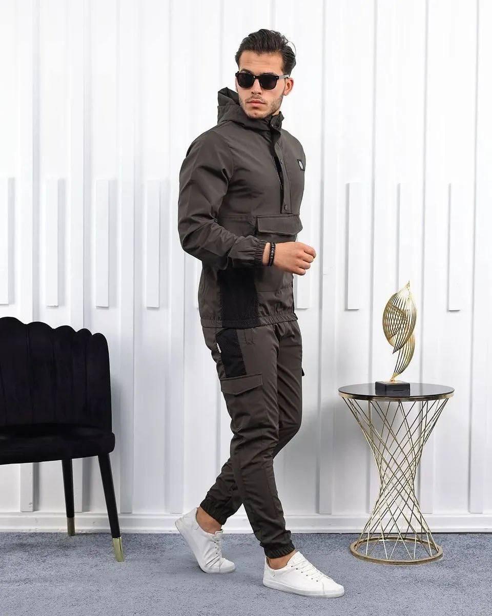 Чоловічий спортивний костюм Stone Island CK6640 хакі, фото 1