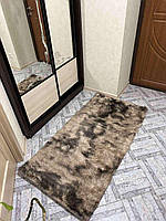 Меховой ворсистый прикроватный коврик травка 80-120 см 2