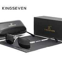 Мужские поляризационные солнцезащитные очки KINGSEVEN N760 Silver Gray