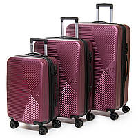Комплект чемоданов ABS-пластик 3 штуки 804 red