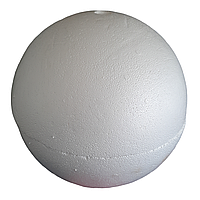 Заготовка пенопластовая "Шар", две полусферы, 25 см, Цвет: Белый