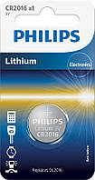 Батарейка Philips CR-2016 bat (3B) Lithium 1 шт (CR2016/01B)