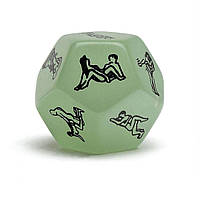 Кубик для ролевых игр с позами для секса светящийся в темнате