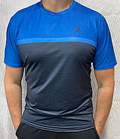 Мужская спортивная тренировочная футболка Jordan синяя полиэстер
