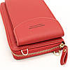 Жіноча сумка-клатч з відділом для телефону (18х12х3 см) BAELLERRY Forever Young, Червоний / Портмоне-гаманець з ремінцем, фото 4
