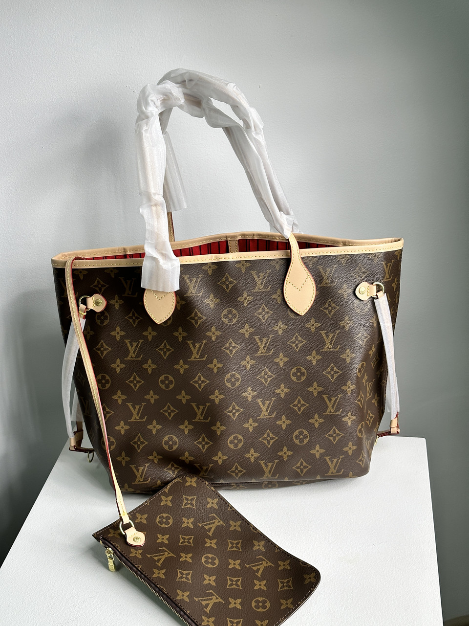Жіноча сумка Луї Віттон коричнева натуральна шкіра Louis Vuitton Brown Neverfull MM Monogram Canvas, фото 1