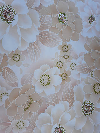 Скатертина силіконова на кухонний стіл з ніжним квітковим візерунком, фото 2