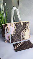 Женская сумка Louis Vuitton Neverfull в расцветках, сумка Луи Виттон, брендовая сумка, сумка на плечо