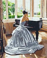 Картина по номерам Девушка у рояля 50 х 60 см MELV-9132 производство Украина