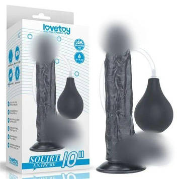 Чорний фалоімітатор на присосці Squirt Extreme Dildo Black 10.0 Bomba💣