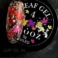 Leaf gel Crooz гель для дизайна ногтей с листьями объем 5 гр цвет красный