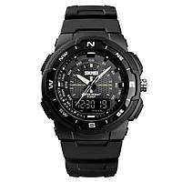 Часы наручные Skmei 1454 original watch (Black-Black, 1454BKBK) | Мужские наручные часы