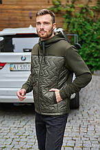 Тепла кофта на блискавці хакі