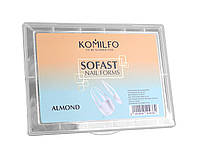 Типсы для наращивания ногтей Komilfo SoFast Nail Forms Almond миндаль, 240 шт