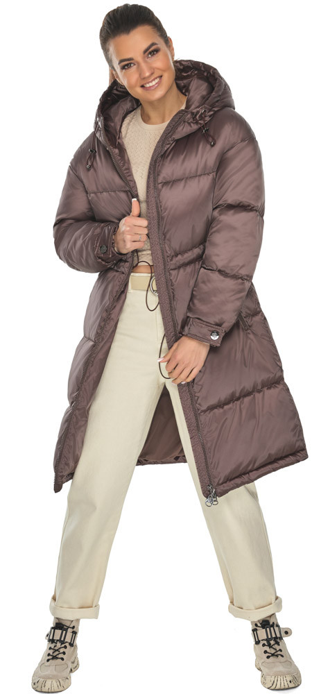 Куртка жіноча фірмова кольору сепії модель 57240
