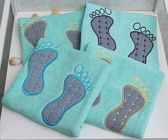 ТМ TAG Рушник махровий Ніжки колір: аква (Туреччина)